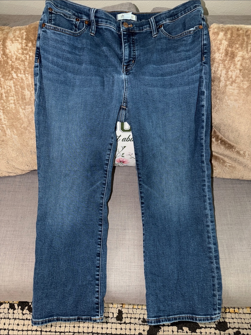Madewell Straight-Leg Jeans in Mid Blue Wash